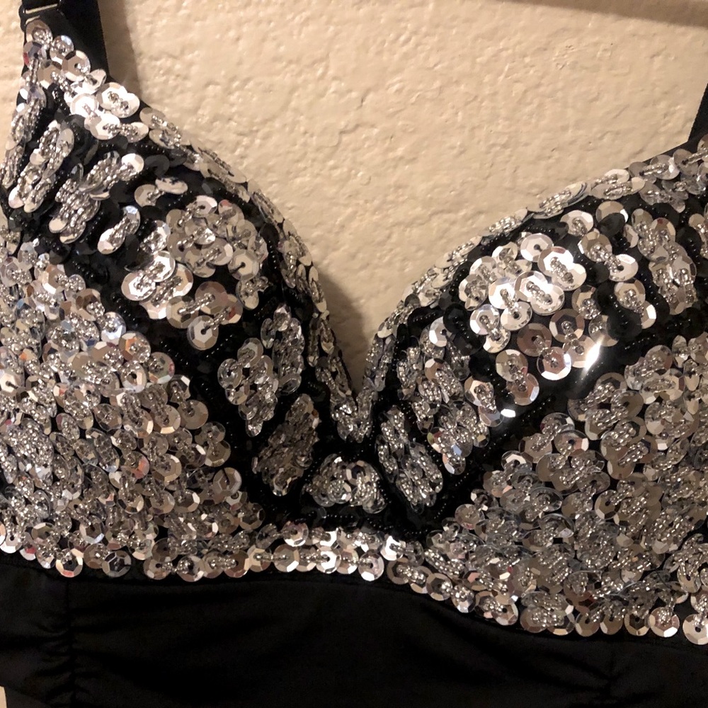Black Sequin Party Dress